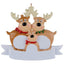 Christmas Reindeer Family Cute Home Pendant