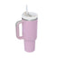 40 Oz Tumbler With Handle Straw Insulated, Stainless Steel Spill Proof Vacuum Coffee Cup Tumbler With Lid Tapered Mug Gifts For Valentine Lover Suitable For Car Gym Office Travel