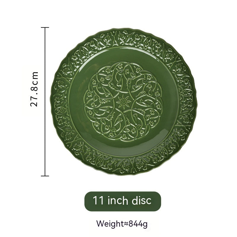French Court Retro European Style Ceramic Dinner Plate