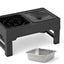 Dog Double Bowls Stainless Stand Adjustable Height Pets Feeding Dish Bowl Big Dog Elevated Food Water Feeders For Dogs  Pet Products