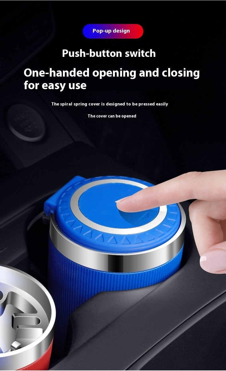 Car Ashtray With Cover For Home And Car With LED Light