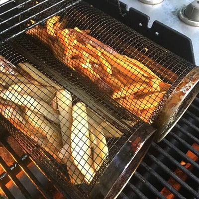 Portable Rolling Grill Baskets for Outdoor Grill