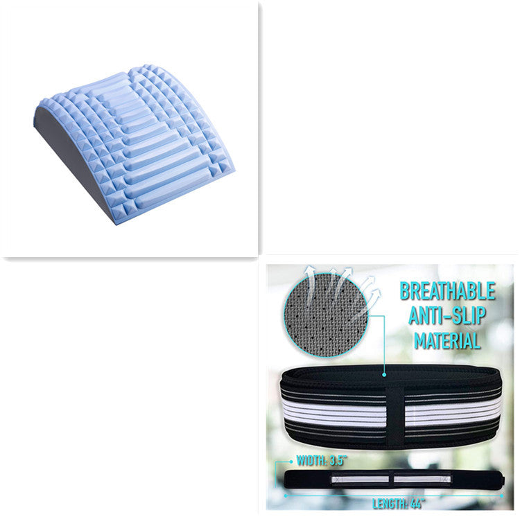 Back Stretcher Pillow Neck Lumbar Support Massager For Neck, Waist & Back | Sciatica Herniated Disc Pain Relief Massage Relaxation