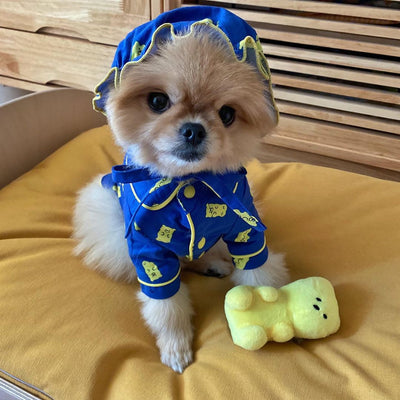 Korean Spring Cute Candy Bear Hat Pajama Set for Pets