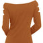 Ladies' Halloween Pumpkin Printed Diagonal Collar Hollow Long Sleeve Gothic T-shirt