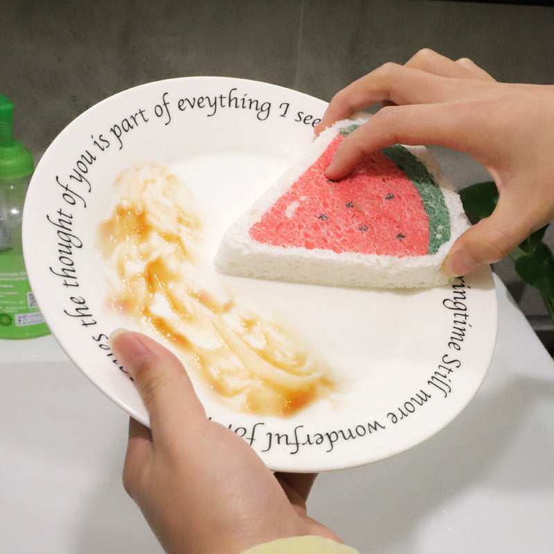 Cute Sponge for Dishwashing | Watermelon, Pizza, Cake & Ice Cream Shaped