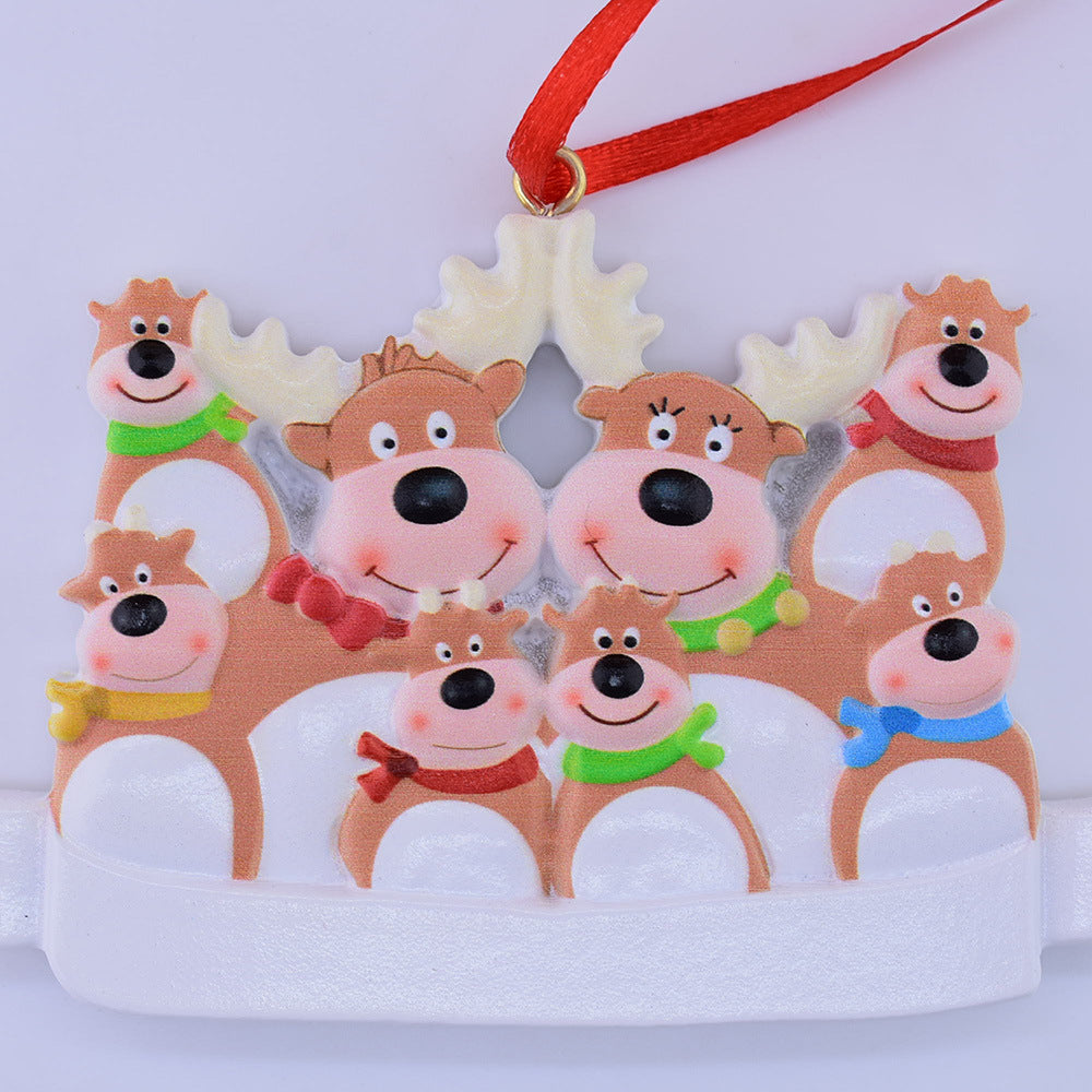 Christmas Reindeer Family Cute Home Pendant