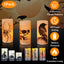 3 Pack Halloween Flameless Candle Lamp With Timer Setting Battery Operated Warm Orange Light Candles For Halloween Party Decoration