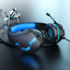J10 3.5mm Gaming Headset With Mic And LED Lights Wired Headphones Gaming Headphones Microphone Volume Control For PC Laptop