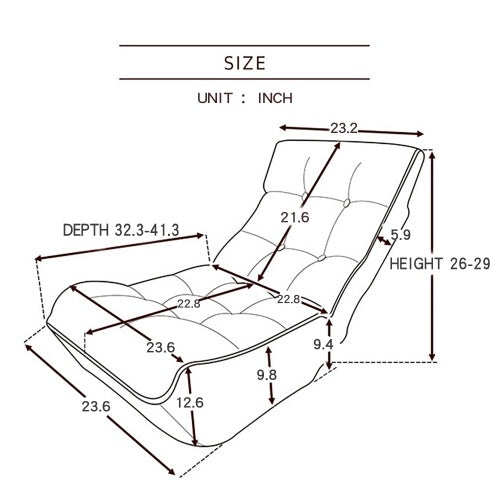 Single Sofa Reclining Chair, Japanese Chair Lazy Sofa Tatami Reclining Chair