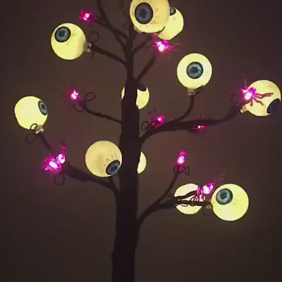 Halloween LED Ghost Eyeball Tree